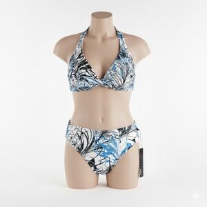 Ashley Graham Swimsuits for all size 8 halter bikini New with Tags